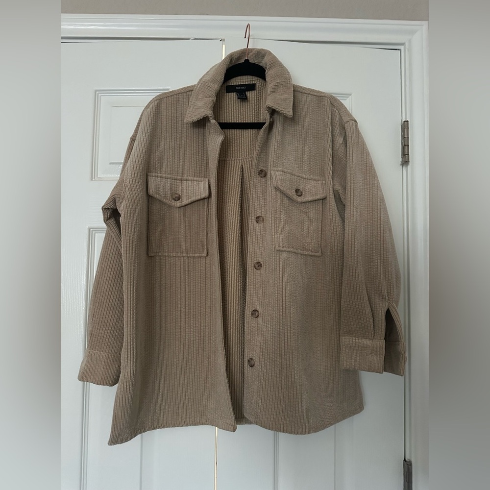 Forever 21 Beige Shirt Jacket